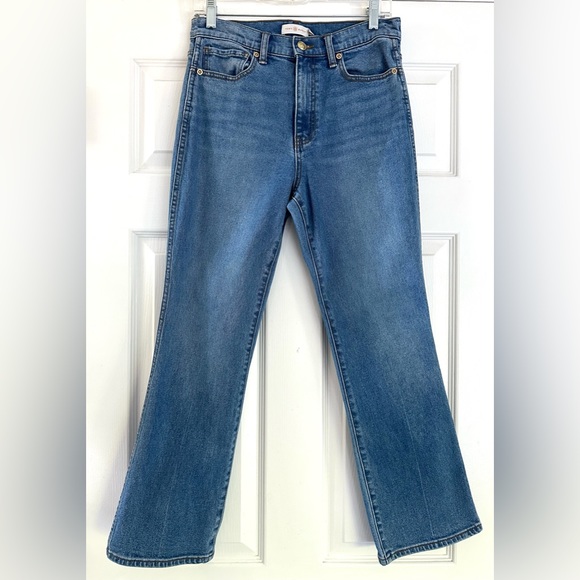 Tory Burch Cropped Boot-Cut Marble Jeans Size 28 - Picture 5 of 12